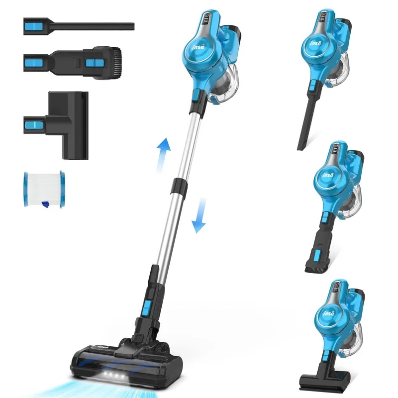 INSE S62 Cordless Vacuum 28Kpa Powerful Suction for Pet Hair Carpets Cleaning