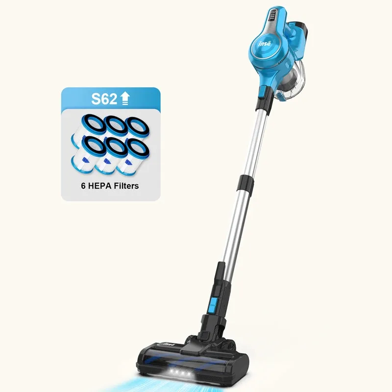 INSE S62 Cordless Vacuum 28Kpa Powerful Suction for Pet Hair Carpets Cleaning