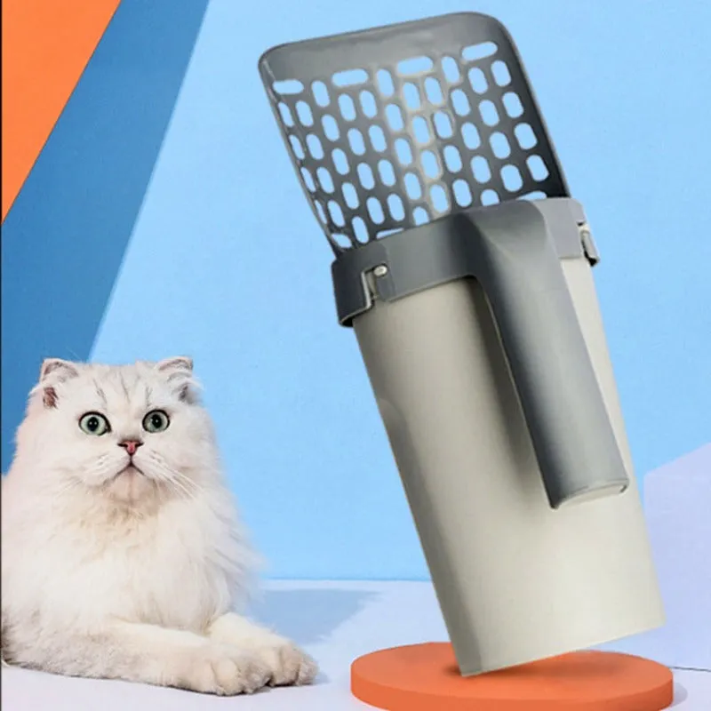 Integrated Cat Litter Scoop Shovel