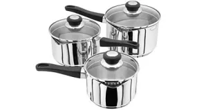 Judge Vista Draining 3 piece saucepan set