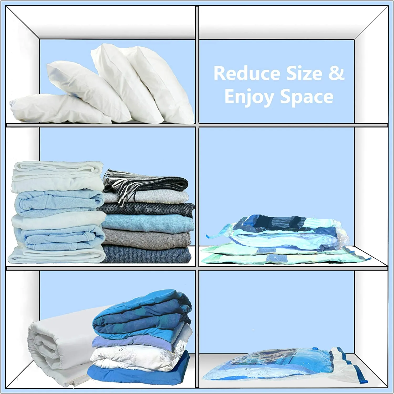 Jumbo XXL Vacuum Space Saver Bags 47 x 35 for Clothes Comforters or Mattress