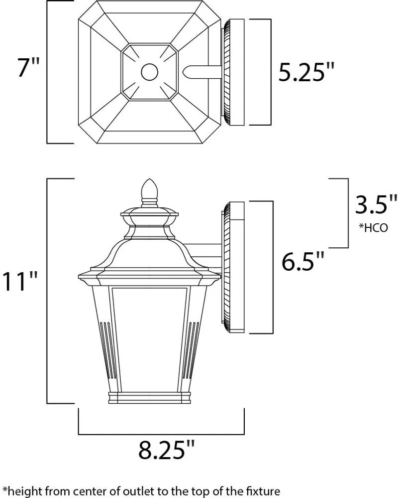 Knoxville 7" Single Light Outdoor Wall Sconce in Bronze