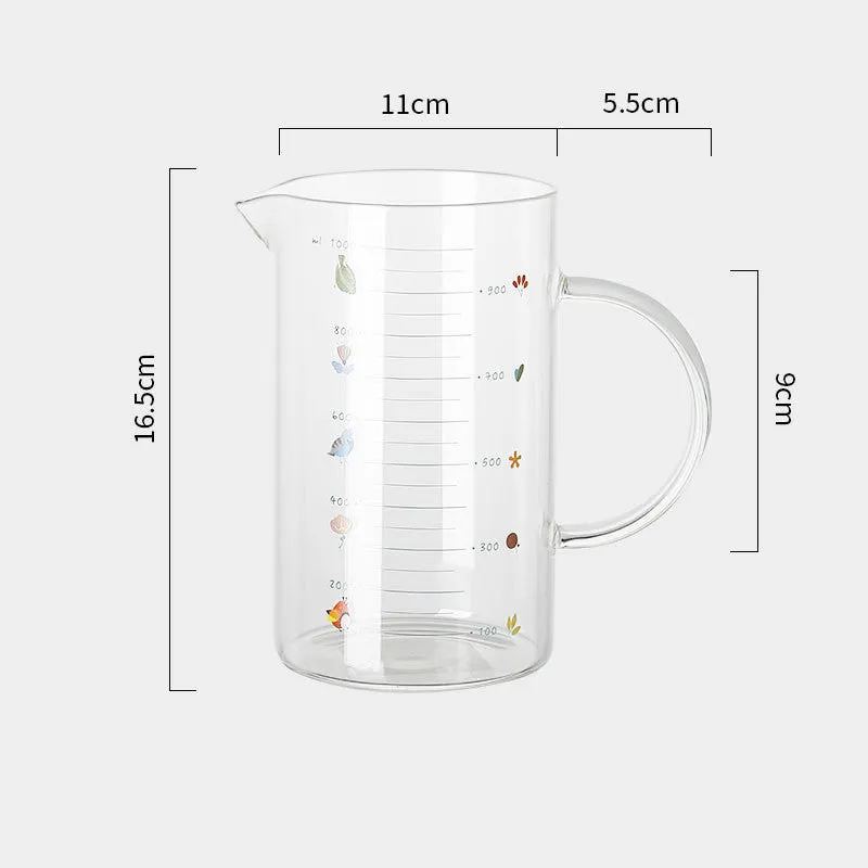 Large-capacity Garden Measuring Cup Kitchen Baking Measuring Tool With Graduated Glass