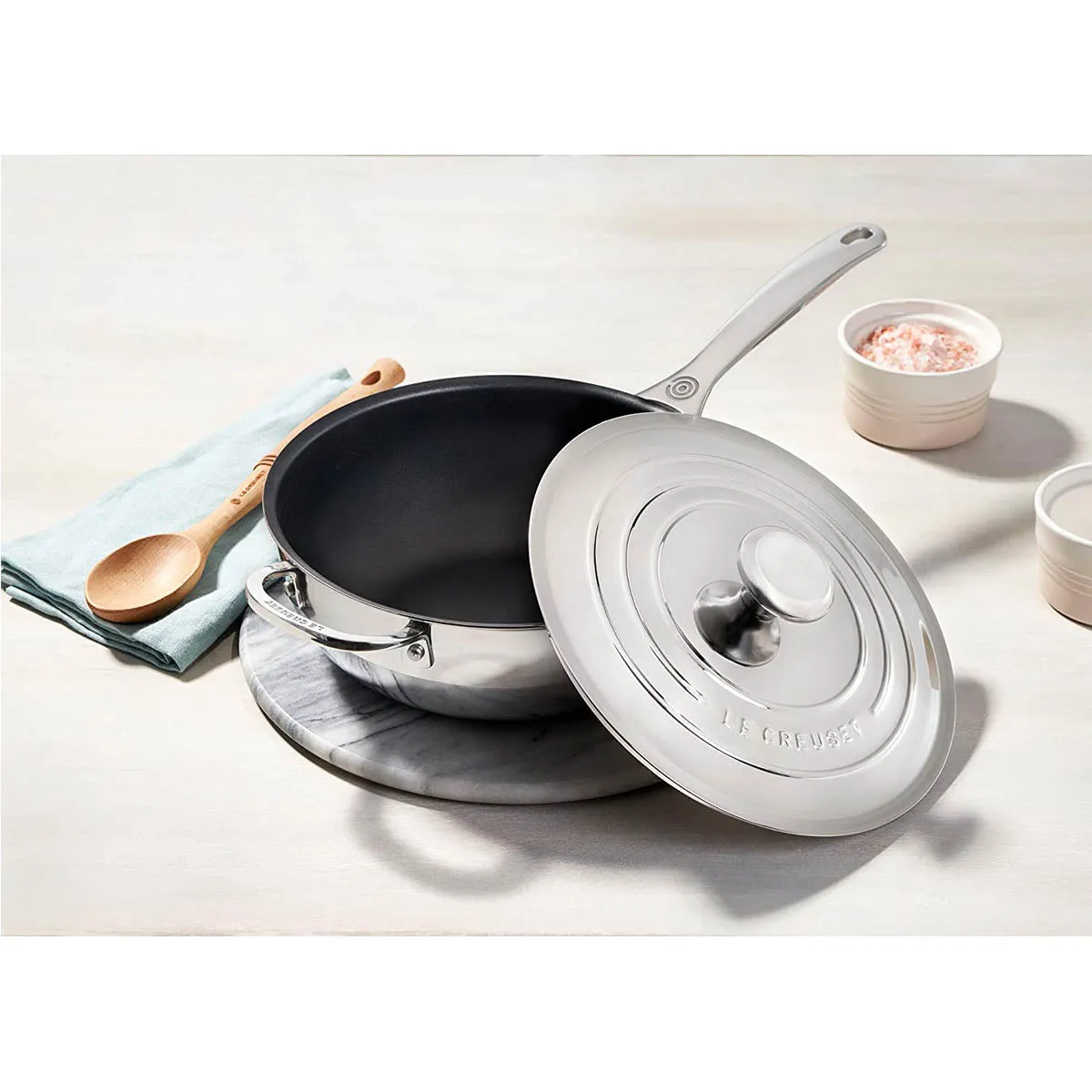 Le Creuset Stainless Steel 3.5 qt. Nonstick Sauce Pan