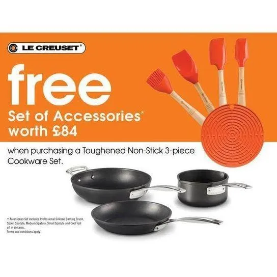 Le Creuset Toughened Non-Stick 3 Piece Set