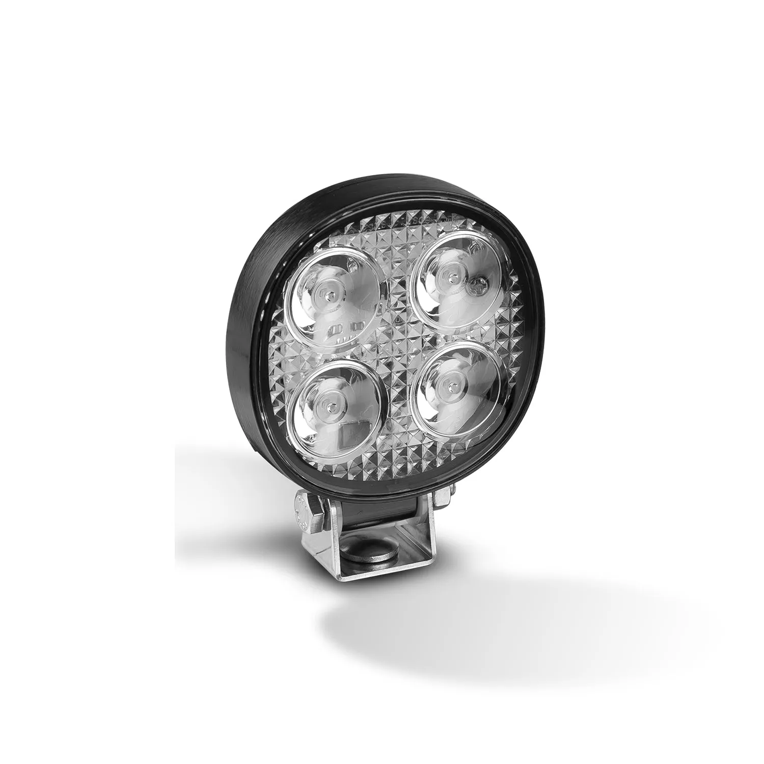 LED Autolamps 7512BM 12 Watt LED Compact Flood/Reverse Lamp with Round Black Housing