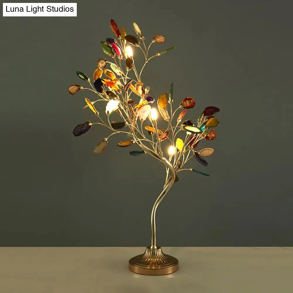 LED Rose Gold Flower Branch Acrylic Table Lamp