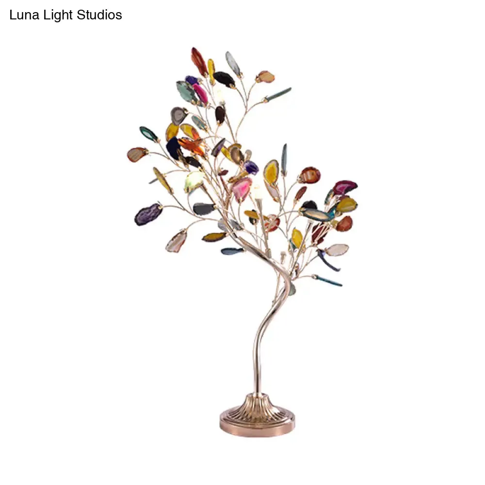 LED Rose Gold Flower Branch Acrylic Table Lamp