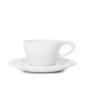 Lino Single Cappuccino Cup & Saucer - White (5oz/148ml)