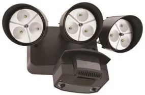 Lithonia Lighting Led Floodlight With Motion Sensor And 3 Adjustable Heads Bronze Led Integrated Panel Array Included