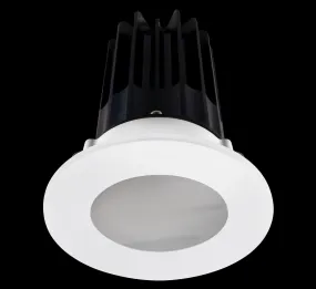 Lotus LED-2-S15W-5CCT-2RRWH-2RST-24D 2 Inch Round Recessed LED 15 Watt Designer Series - 5CCT Selectable - 1000 Lumen - 24 Degree Beam Spread - White Reflector - Shower Trim