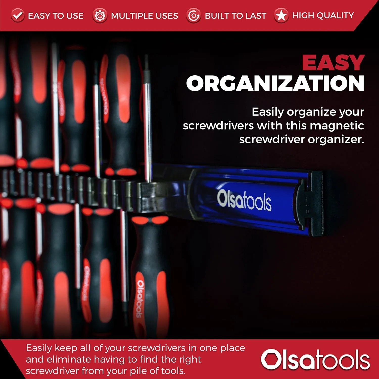 Magnetic Screwdriver Organizer   Bit Magnetizer