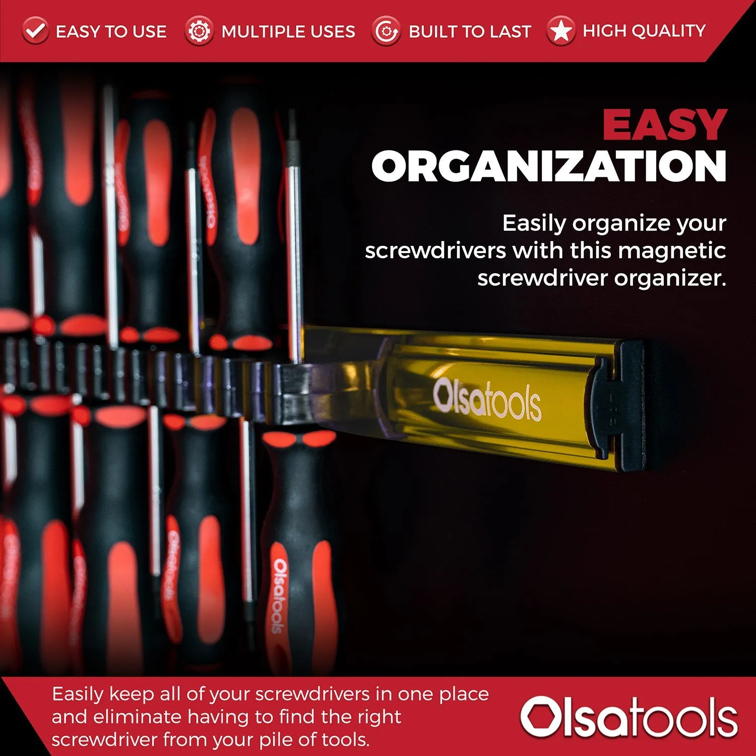 Magnetic Screwdriver Organizer   Bit Magnetizer