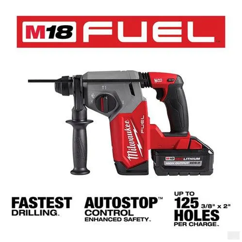 Milwaukee M18 FUEL 1 in SDS Plus Rotary Hammer Kit 2912-22DE