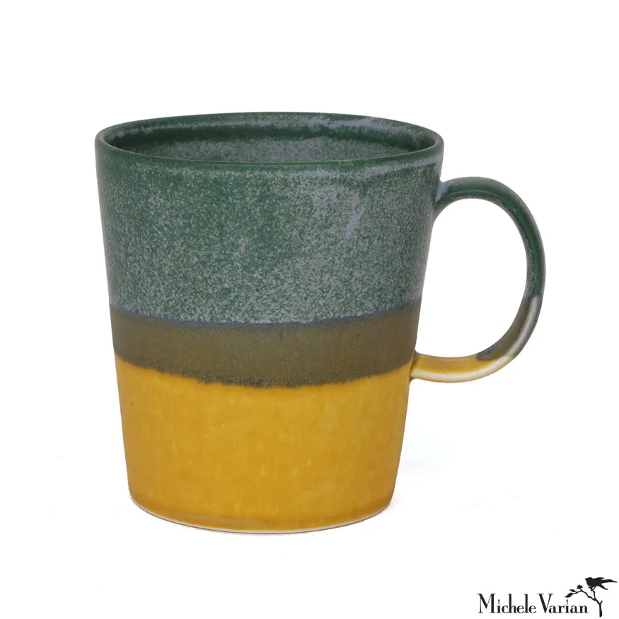 Multi Colored Mug Green Yellow