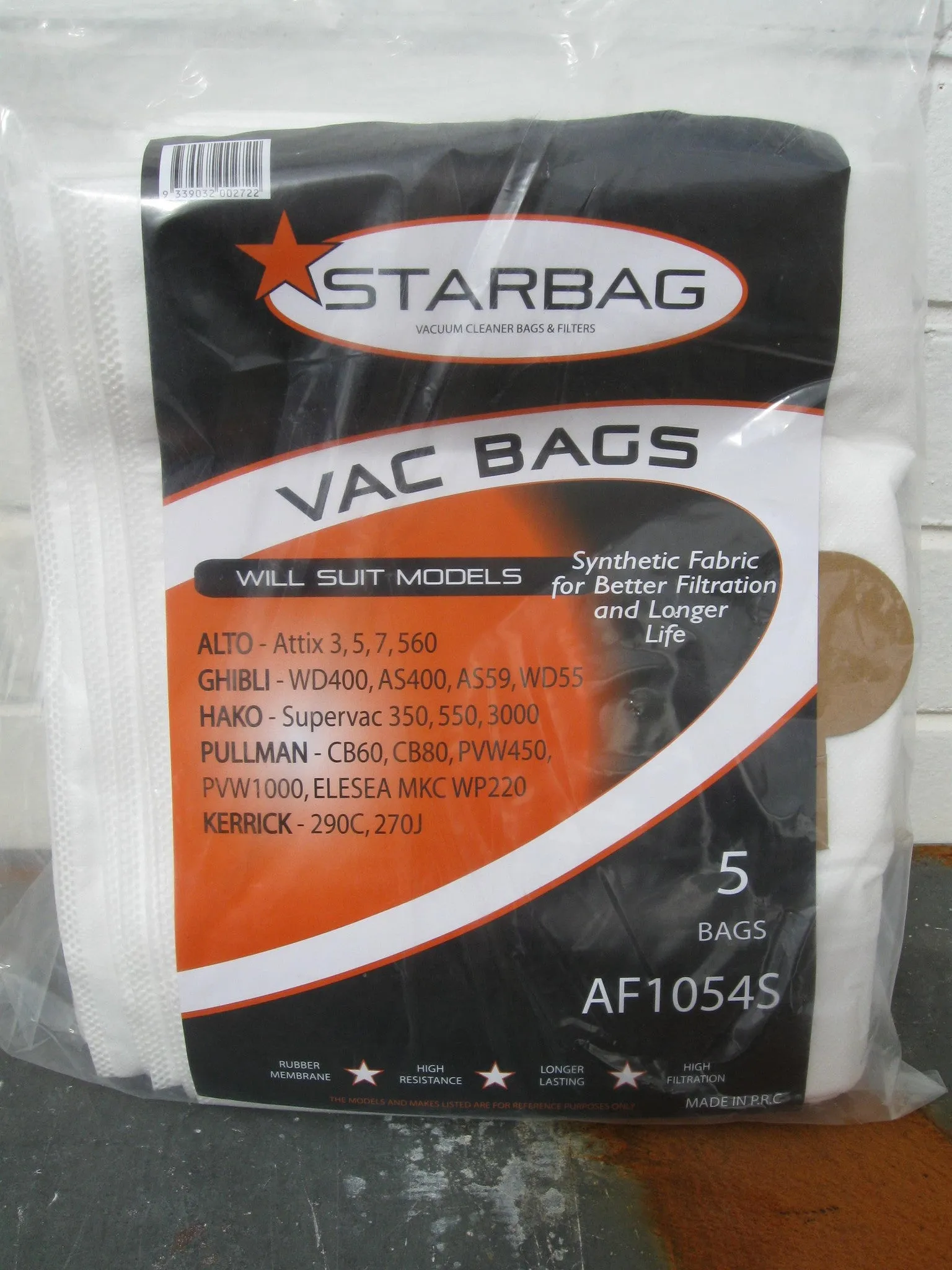 Nilfisk-Alto Style Attix 5 3 7 and Nilfisk IVB 5 3 7 Style Vacuum Synthetic Dustbags