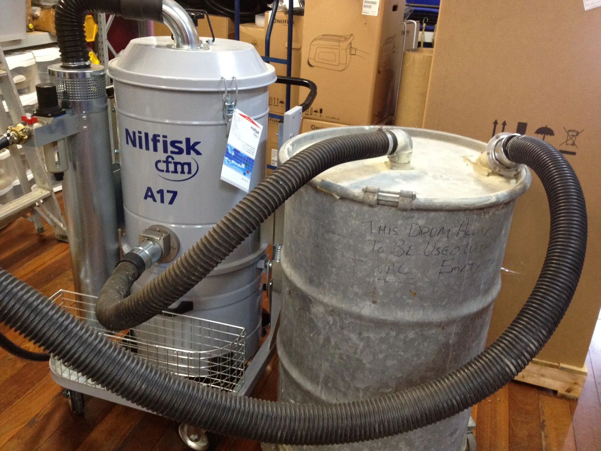 NilfiskCFM A17-60 Compressed Air Vacuum Cleaner Complete With Hose Kit