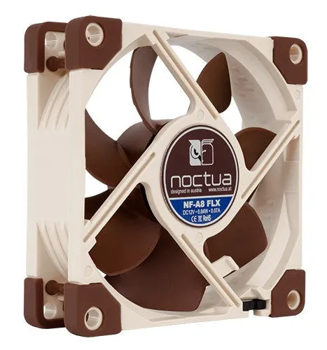 Noctua  80x80x25mm 12 Volt 3 Pin Fan NF-A8 FLX