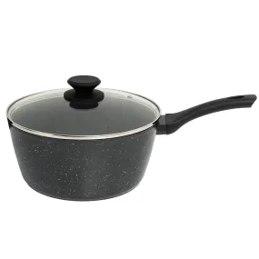 Nonstick Forged Aluminum Saucepan with Lid, 20cm | Stonechef