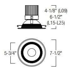 Nora NRM2-612L09 6" Marquise II LED Baffle Trim, 900 lm