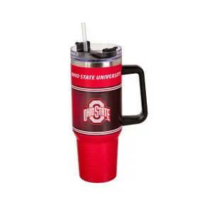 Ohio State University, 40oz Stainless Steel Canyon Cup with Straw