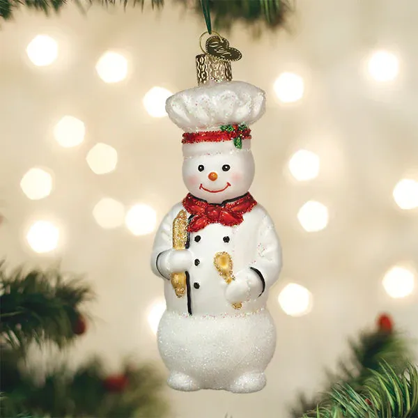 Old World Christmas Snowman Chef Ornament