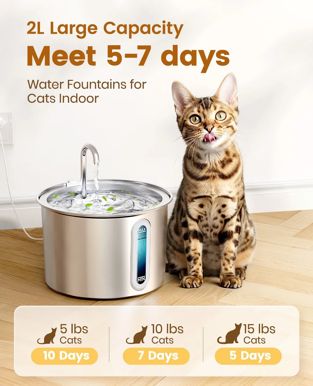 Oneisall LM5 Dog Grooming Vacuum & 2L Cat Water Fountain & 3.5L Automatic Cat Feeder Set