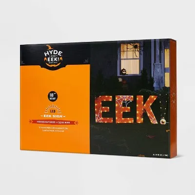 Open Box - 18" Mesh EEK! Orange Dewdrop Lights Halloween Decorative Word - Hyde & EEK! Boutique