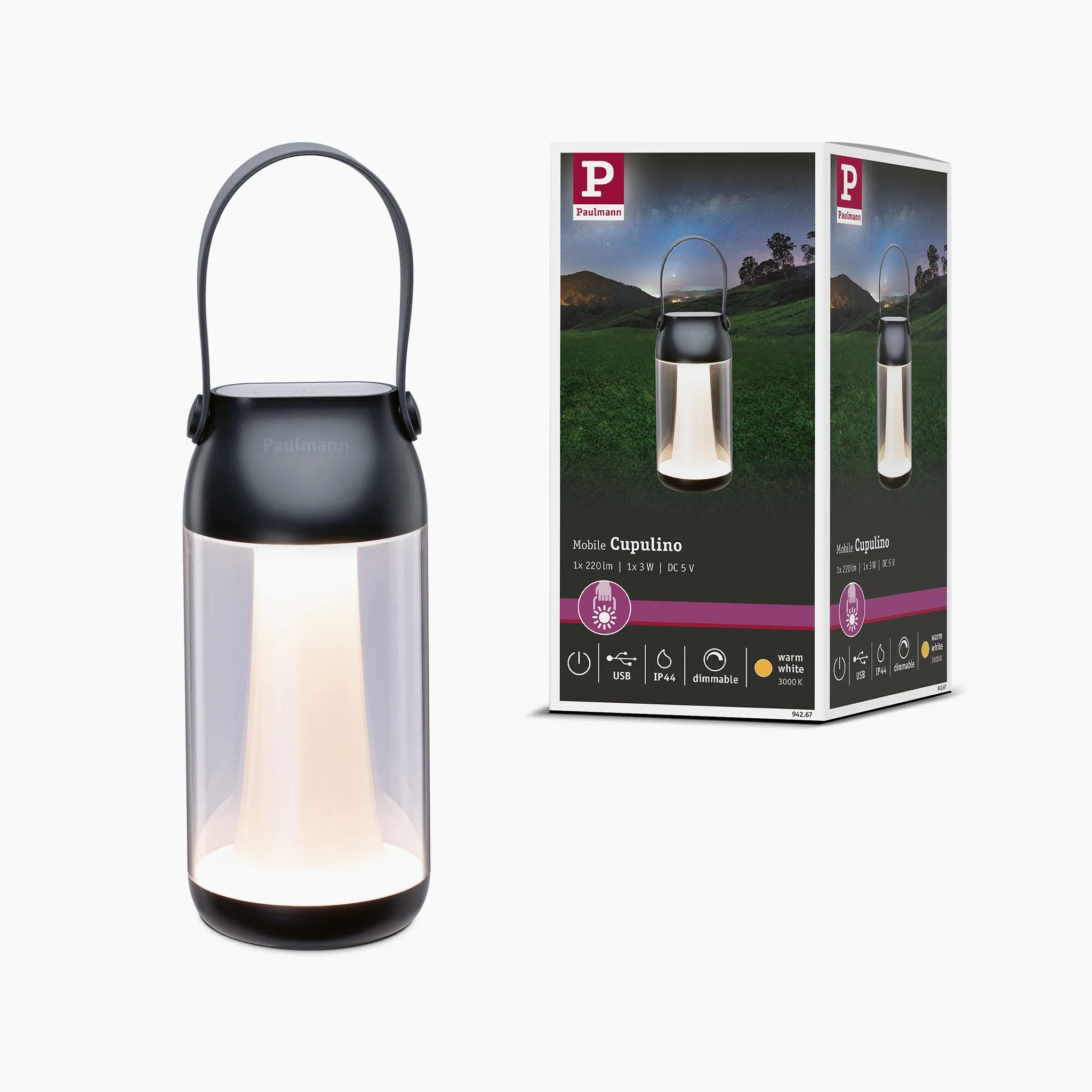 Outdoor Cupulino 6W LED Mobile Table Lamp in Anthracite