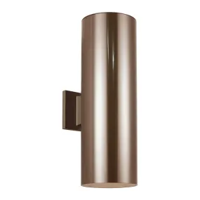 Outdoor Cylinders Bronze Large 2 Light Wa