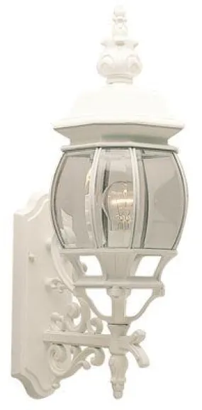 Outdoor Wall Lantern Cast Aluminum White 7-3/4 X 23-1/2 Inch  Uses (1) 100-Watt Medium Base Lamp