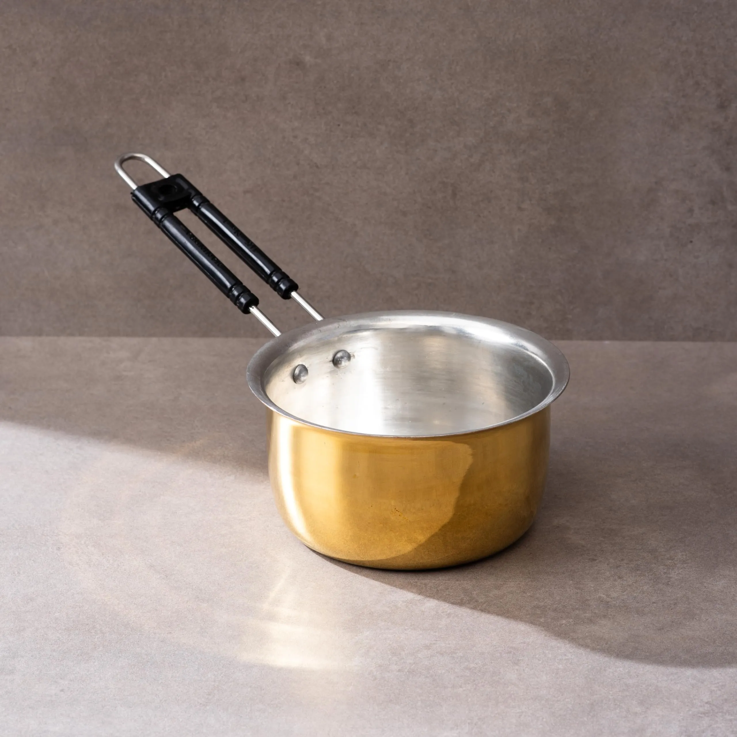 P-TAL Brass Saucepan for Tea (1 Litre) | Brass Milk Pan/Tea Pan | 100% Pure Brass Cookware with Ayurvedic Health Benefits