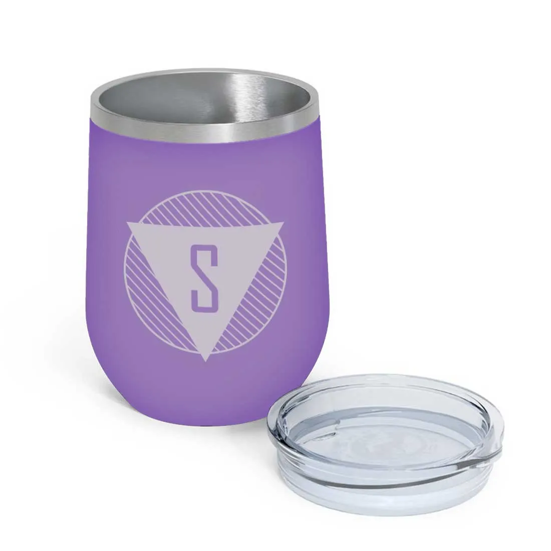 Personalized Coffee Tumbler Stainless Steel Insulated Coffee Mugs for Office Travel Cup - Monogram Triangle