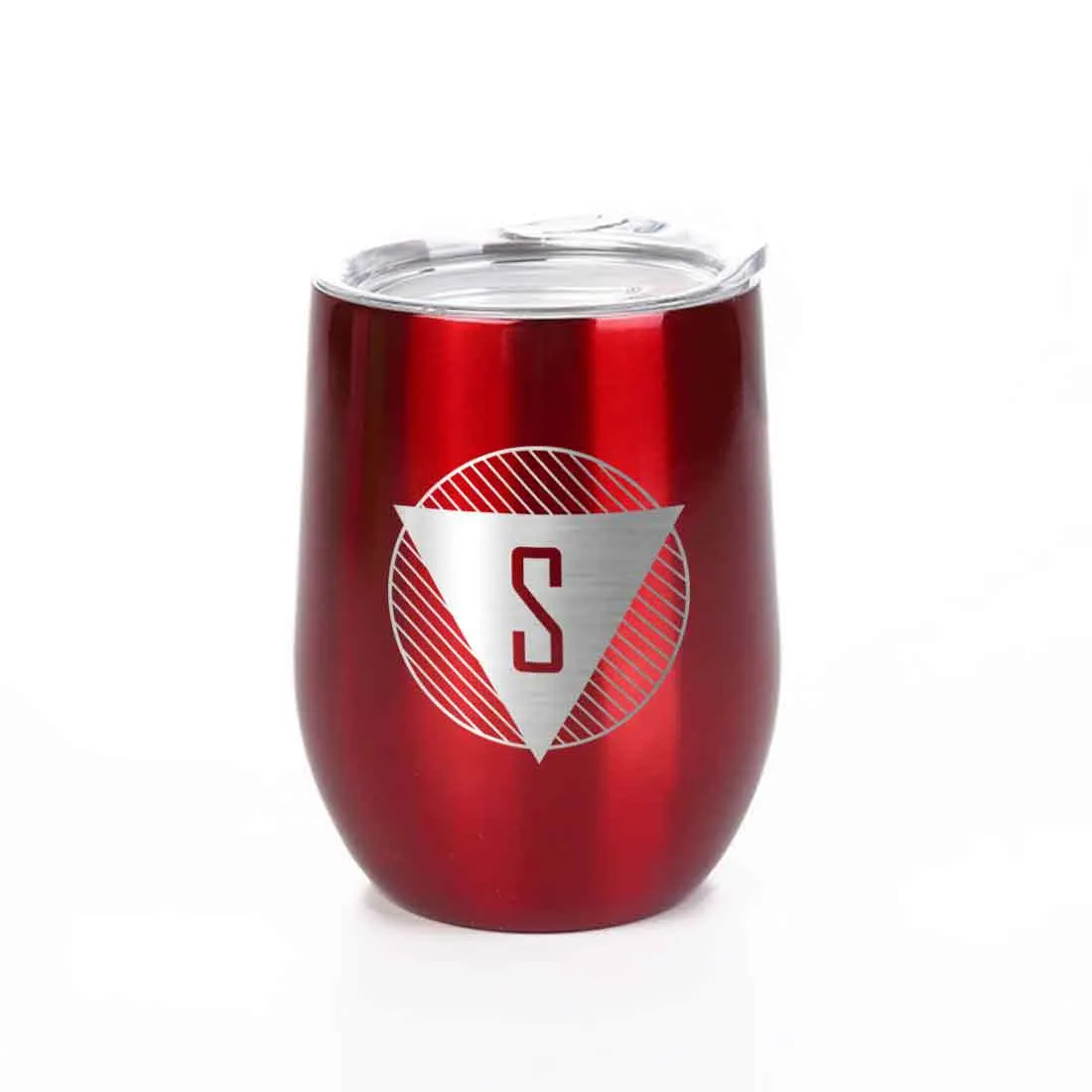 Personalized Coffee Tumbler Stainless Steel Insulated Coffee Mugs for Office Travel Cup - Monogram Triangle