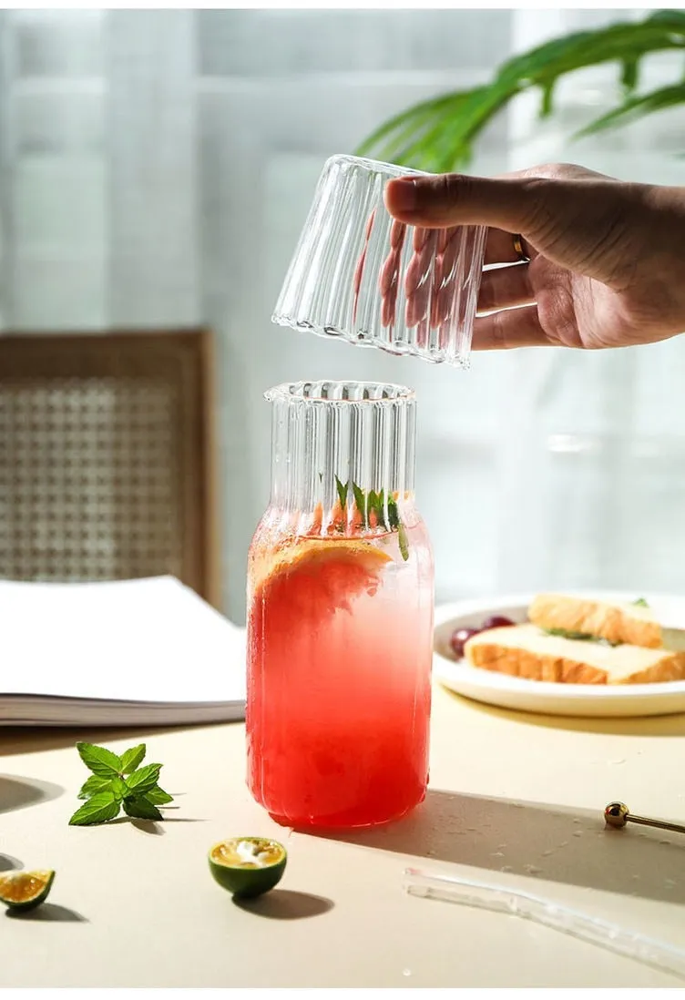 Petal Texture Glass & Pitcher Set