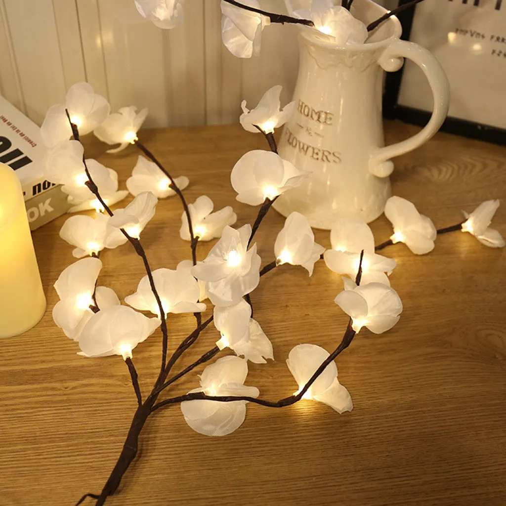 Phalaenopsis Tree Branch Light Floral Lights Home Christmas Party Garden Decor