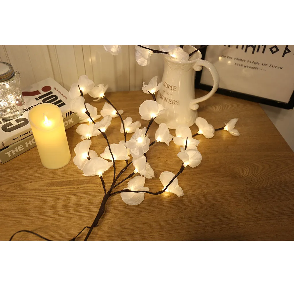 Phalaenopsis Tree Branch Light Floral Lights Home Christmas Party Garden Decor