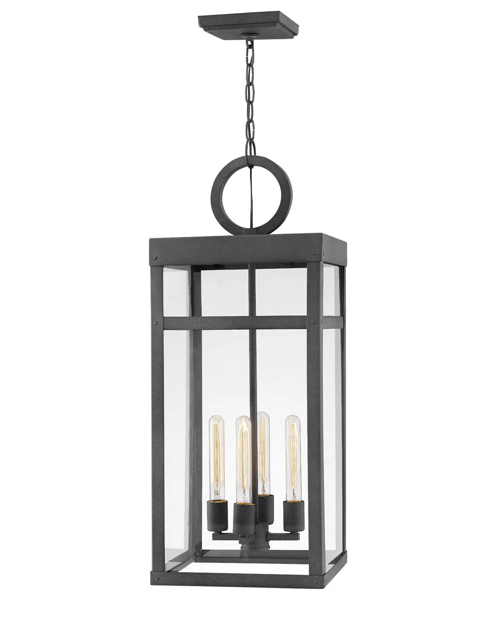 Porter LED Lantern in Aged Zinc