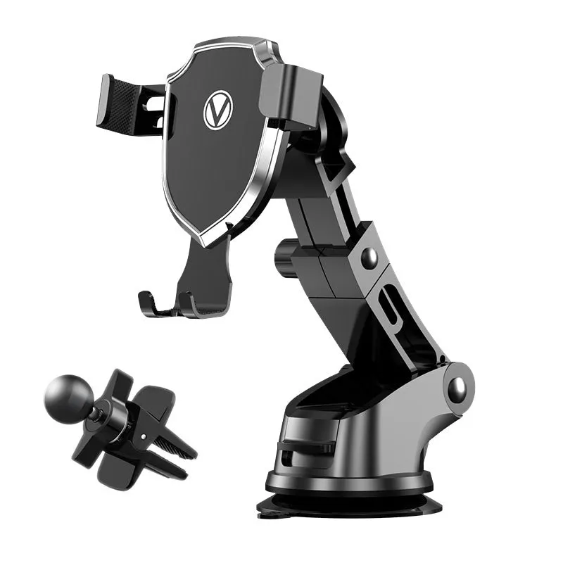 Prochimps Car Phone Holder | Mechanical Gear | Gravity Automatic Lock | 360 Degree Rotation