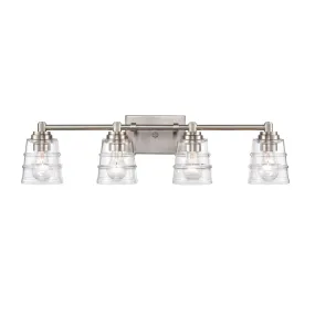 Pulsate 4-Light Vanity in Satin Nickel