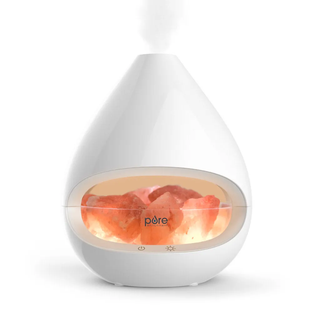 PureGlow™ Crystal Himalayan Salt Rock Lamp & Essential Oil Diffuser