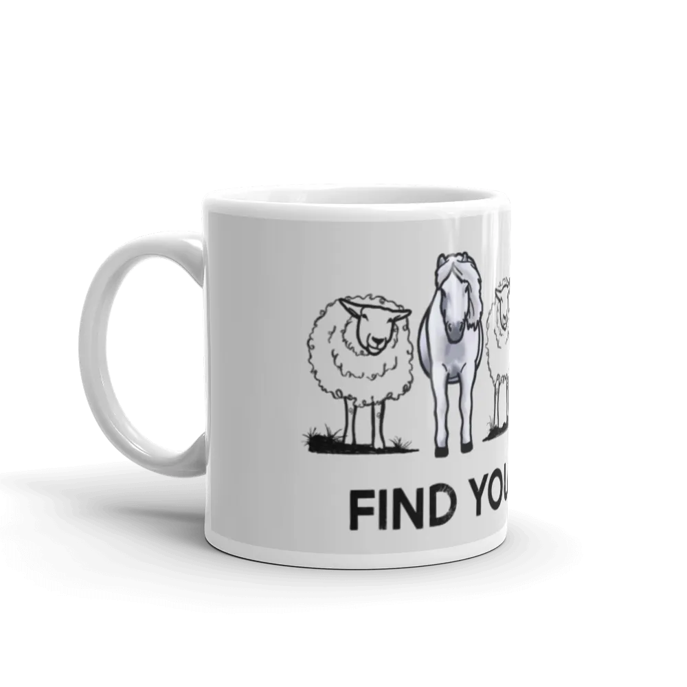 "Find your tribe" White glossy mug