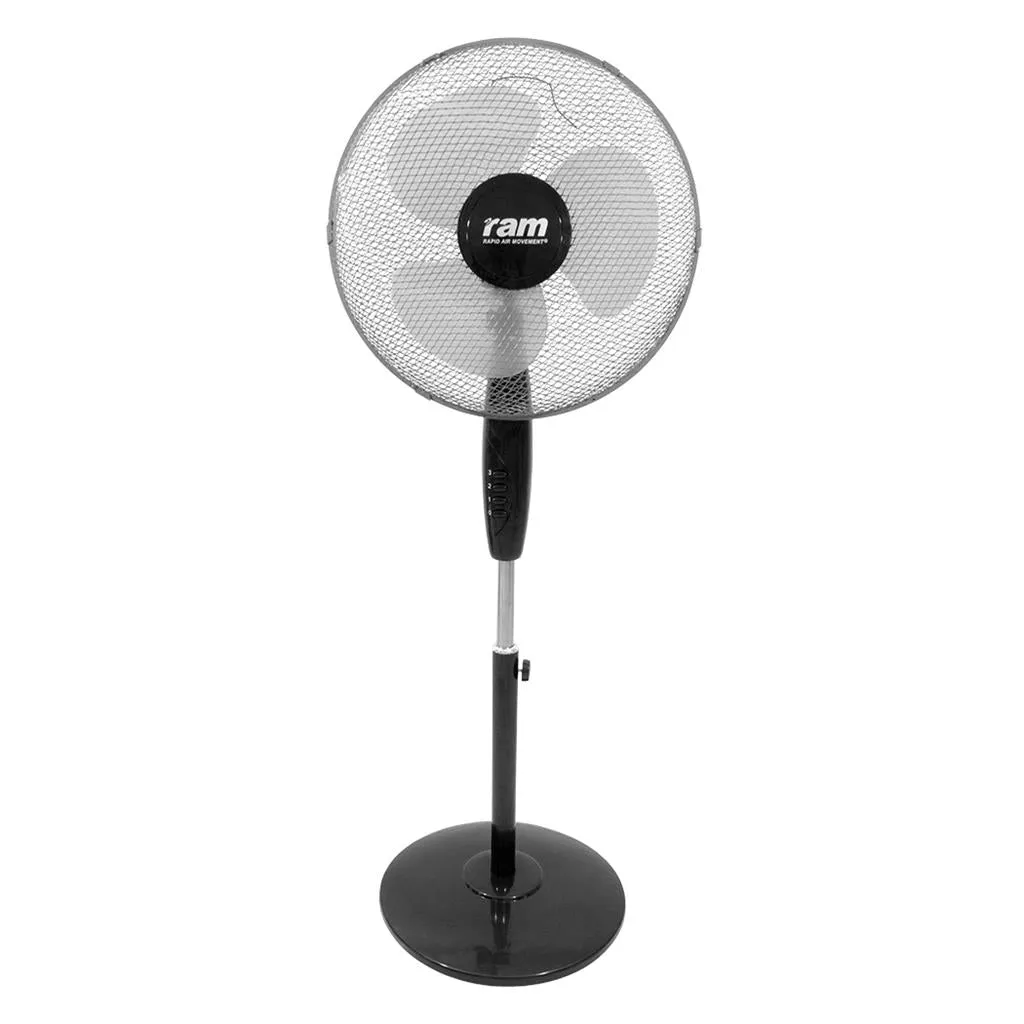 RAM 400mm Pedestal Fan (16 inch) Solid Base - Hydroponic Environmental Control