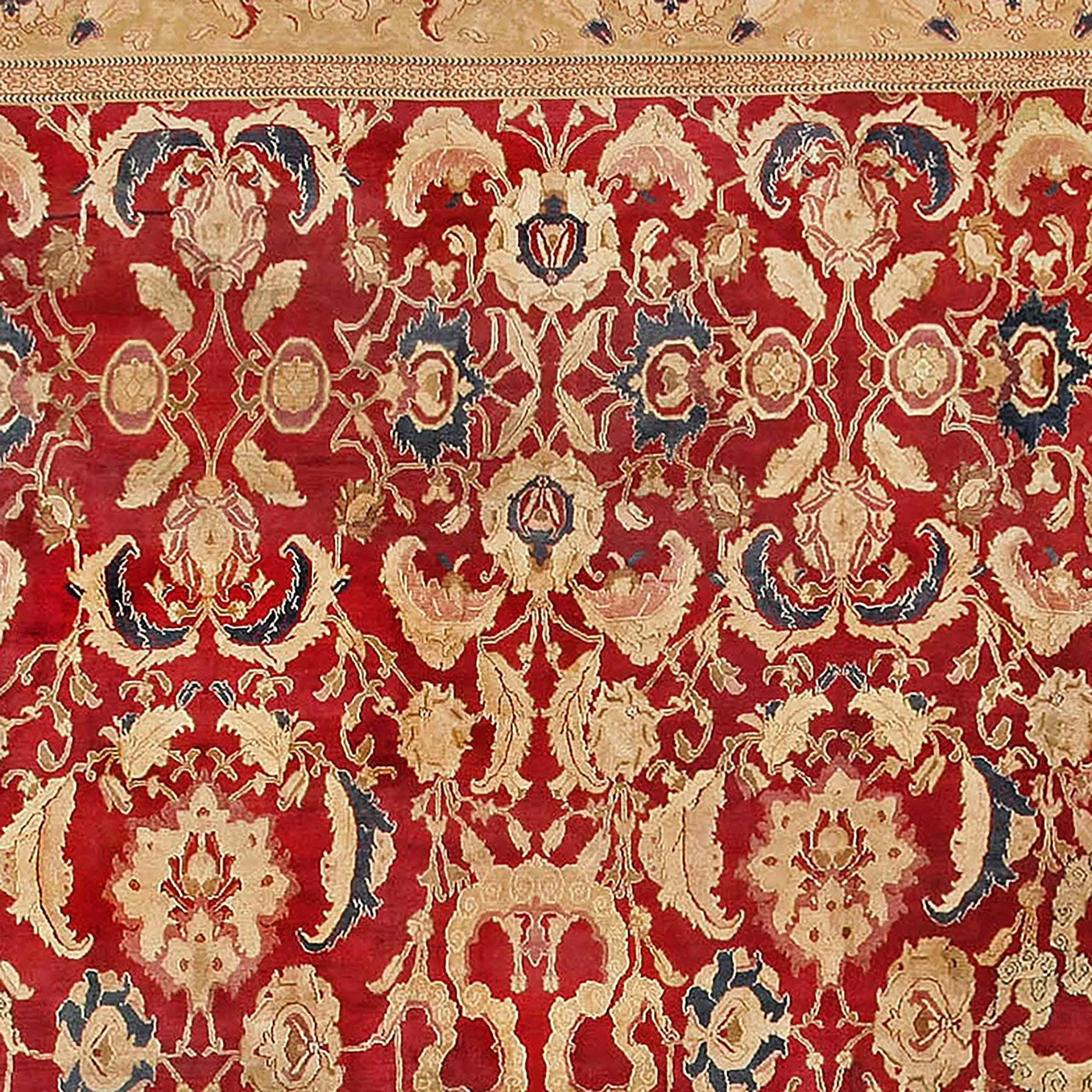 Red Antique Indian Agra Rug - 16'7" x 20'10"