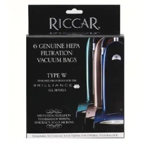 Riccar Vacuum Bags HEPA Type W Brilliance Series RWH-6