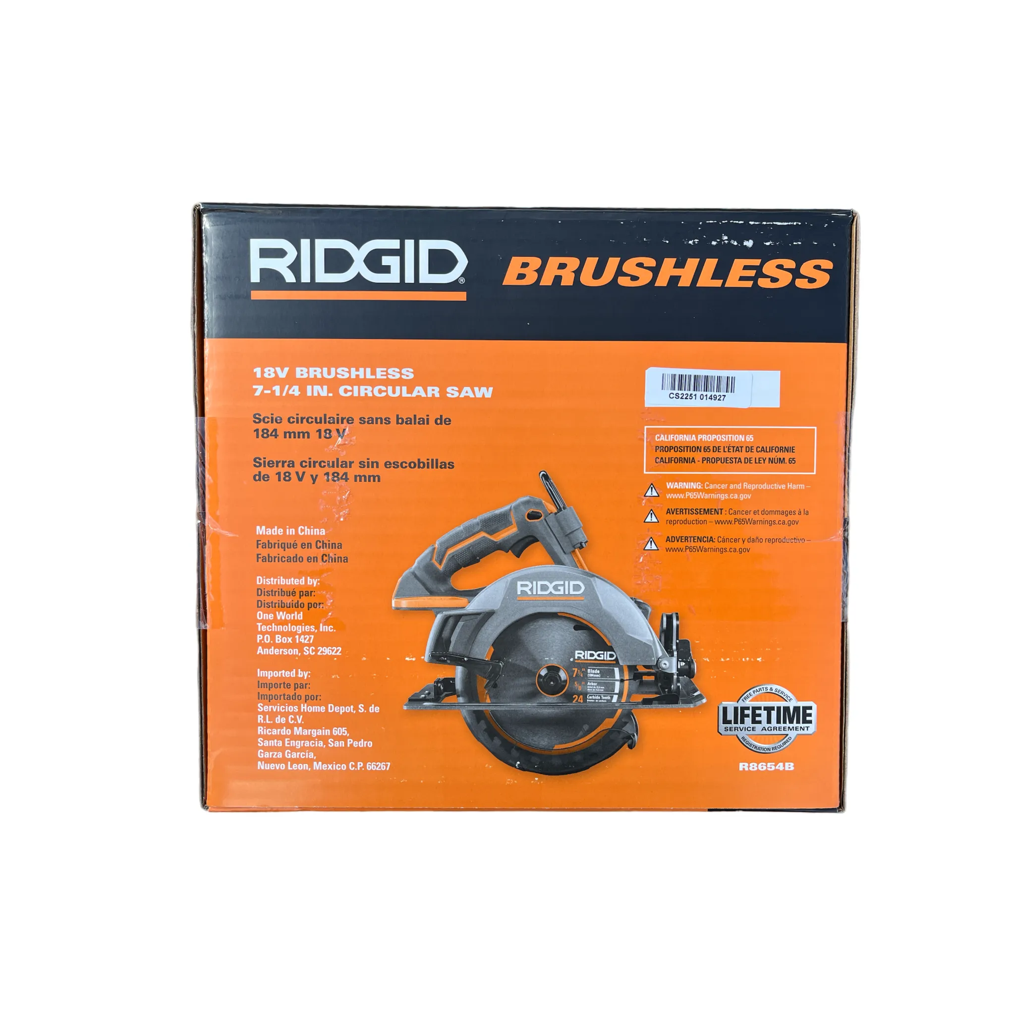 RIDGID 18-Volt OCTANE Cordless Brushless 7-1/4 in. Circular Saw (Tool Only)