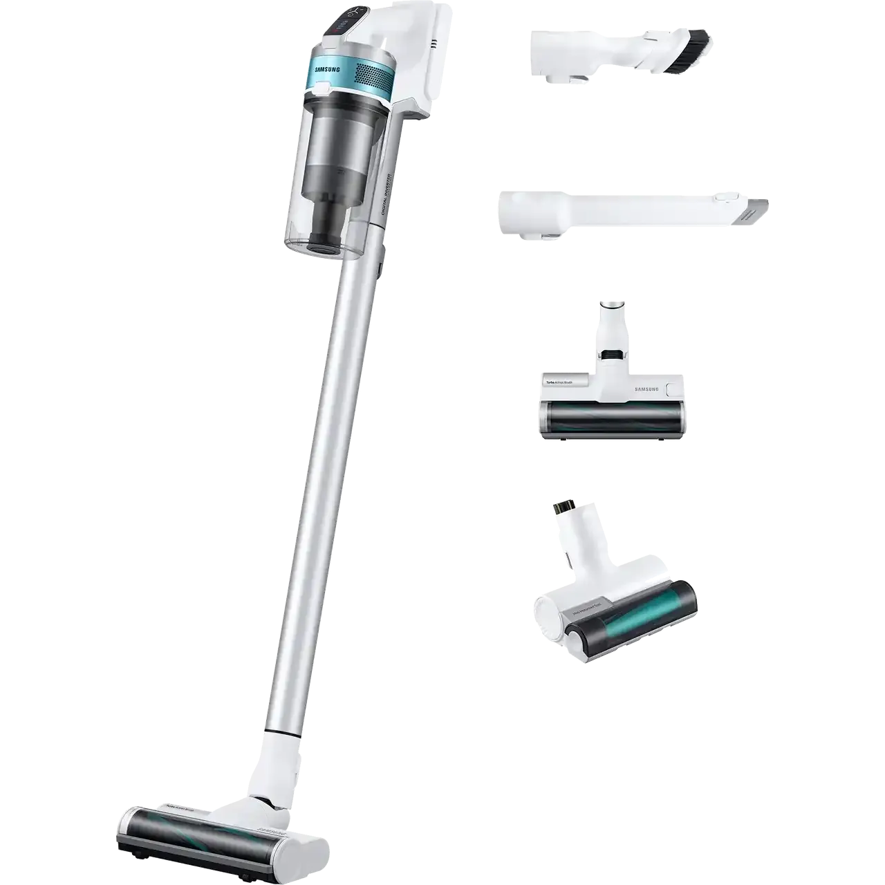 Samsung Jet™ 70 Pet VS15T7032R1 Cordless Vacuum Cleaner with up to 40 Minutes Run Time - White / Green