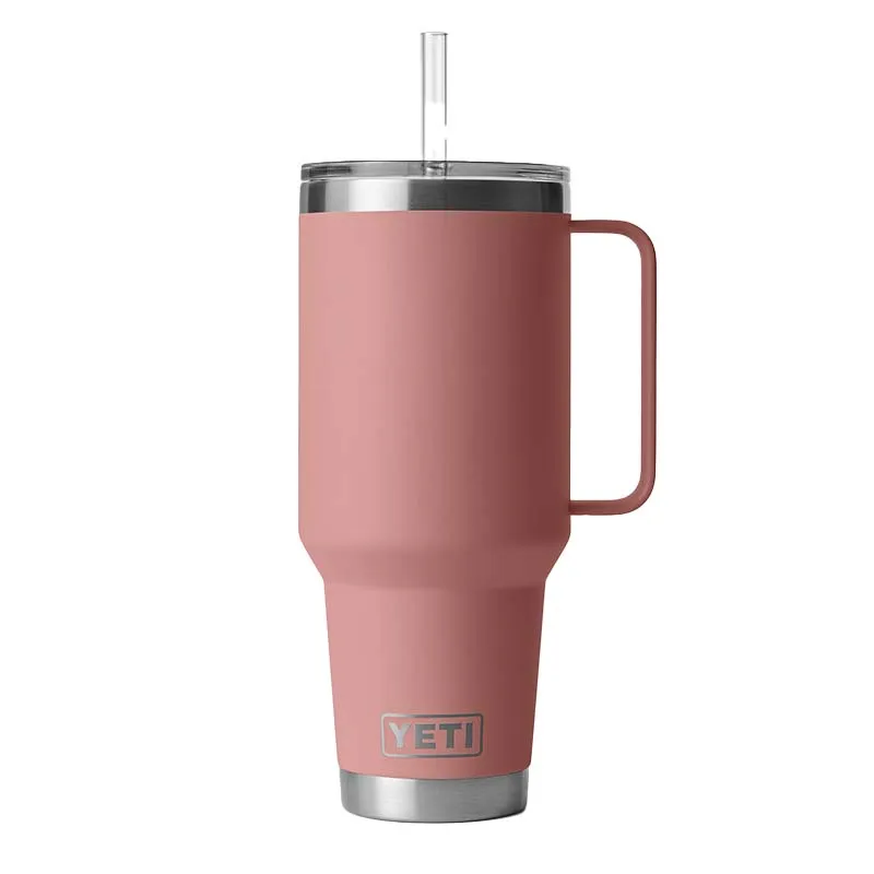 Sandstone Pink Rambler 42oz Straw Mug