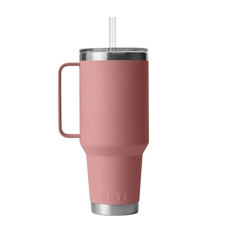 Sandstone Pink Rambler 42oz Straw Mug