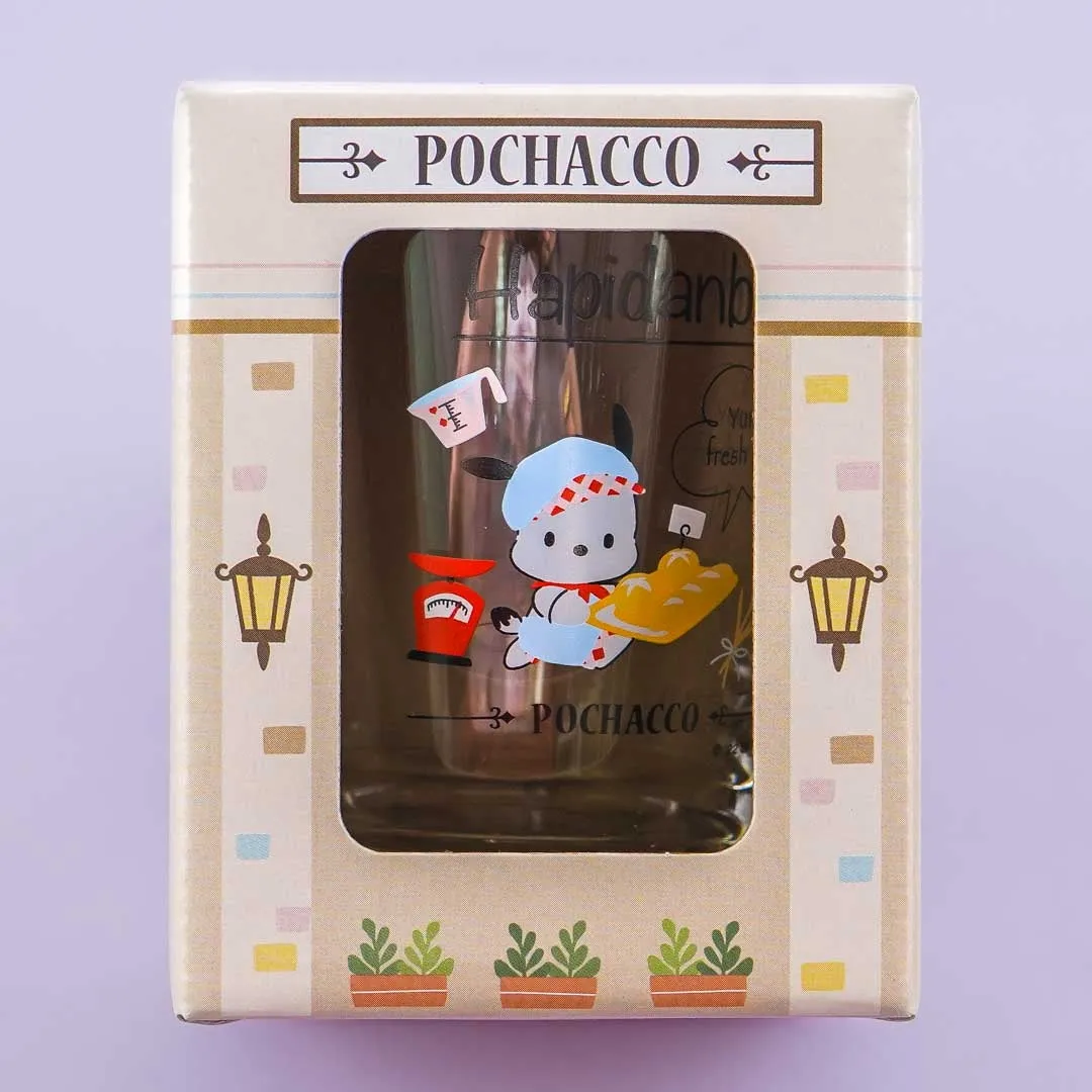 Sanrio Hapidanbui Drinking Glass - Chef Pochacco